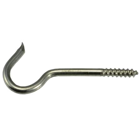 Midwest Fastener #2 x 5/64" x 1-1/4" 18-8 Stainless Steel Screw Hooks 15PK 32621